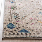 SAFAVIEH Madison Collection X-Large Area Rug - 12' x 15', Grey & Yellow, Boho Diamond Distressed Design, Non-Shedding & Easy Care, Ideal for High Traffic Areas in Living Room, Bedroom (MAD418F)