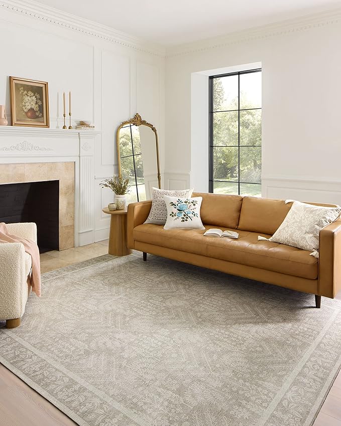 Loloi Rifle Paper Co. Maison Collection MAO-02 Bough Natural 3'-9" x 5'-6", .19" Pile Height, Accent Rug