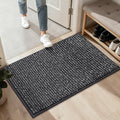 BEQHAUSE 2x3 Entryway Rug Indoor Door Mat Non-Slip Washable, Hallway Rugs Absorbent & Stain Resistant Hall Carpet Runner Rugs for Entryway, Front Door Floor Mats Laundry Room Rugs for Entry, Charcoal