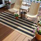 Lahome Striped Outdoor Runner Rug, 2x6 Washable Kitchen Rugs Non Slip Carpet Runners for Hallway 6ft, Farmhouse Non Shedding Lightweight Floor Carpet for Bedroom Entryway Front Porch