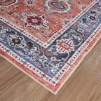 Dripex 8x10 Area Rugs - Stain Resistant Washable Rug Distressed Rugs for Living Room Dining Room Bedroom Anti-Slip Low-Pile and Soft Accent Rug Farmhouse Office Home Decor, Pet & Child Friendly