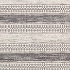Mark&Day Wool Rugs, 5x7 Marvelle Global Medium Gray Area Rug, Black Ivory Carpet for Living Room, Bedroom or Kitchen (5' x 7'6")