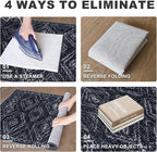 KILOCOCO Boho Kitchen Runner Rug 2x5 Washable Runner Rug, Soft Runners for Hallways Non Slip Printed Distressed Laundry Room Rug, Low-Pile Rug for Entryway/Bedroom/Living Room, Black/Navy