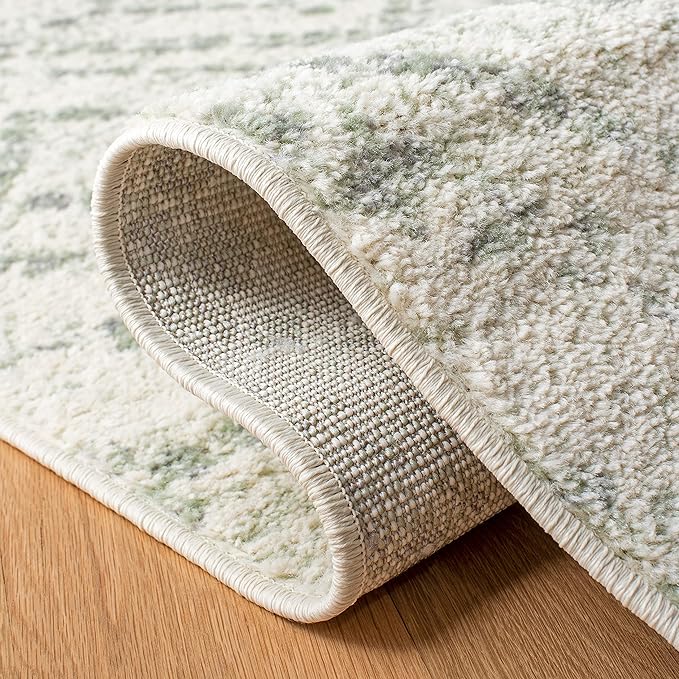 SAFAVIEH Adirondack Collection Accent Rug - 4' x 6', Ivory & Green, Modern Distressed Design, Non-Shedding & Easy Care, Ideal for High Traffic Areas in Entryway, Living Room, Bedroom (ADR131X)