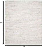 SAFAVIEH Rag Rug Collection Area Rug - 8' x 10', Ivory & Multi, Handmade Boho Stripe Cotton, Ideal for High Traffic Areas in Living Room, Bedroom (RAR121G)