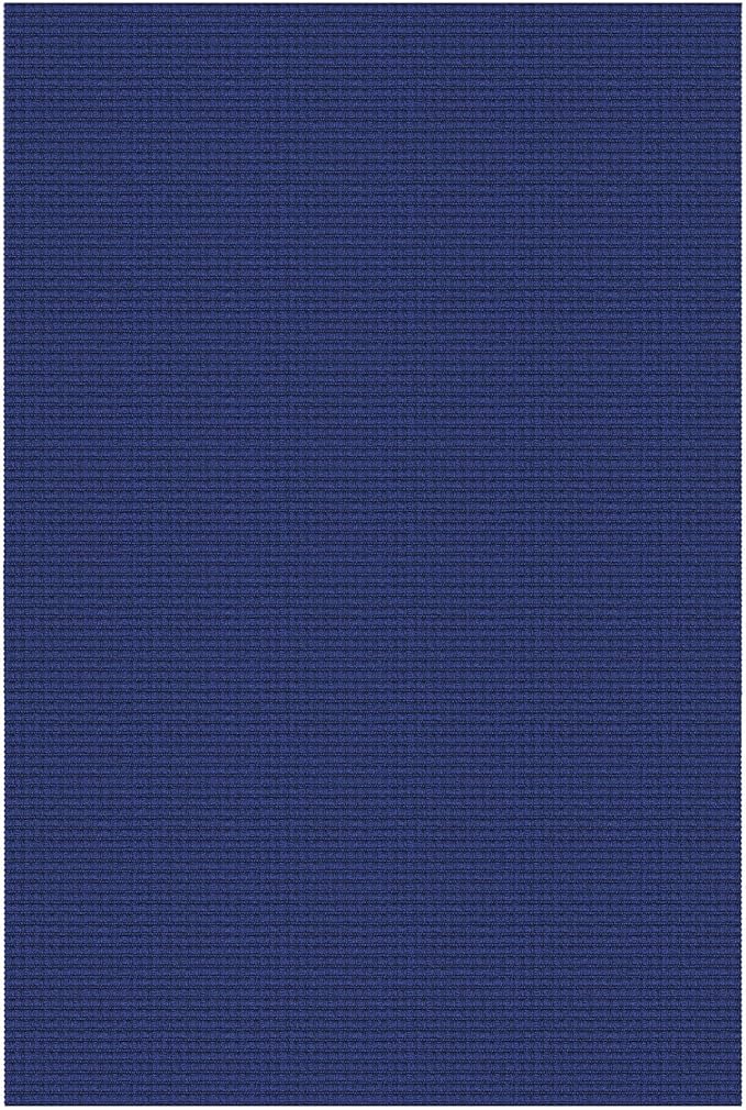 IOHOUZE Washable Area Rug 4x6 Non Slip Rubber Backed Woven Rugs for Entryway Indoor Bedroom Rugs Kitchen Rug Floor Throw Carpet for Entrance, Living Room, Royal Blue/Navy