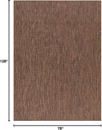 Beverly Rug Indoor Outdoor Rug 6x9, Washable Outside Carpet for Patio, Deck, Porch, Solid Modern Area Rug, Water Resistant, Gold Brown