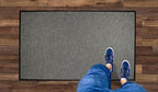 WaterHog Diamond | Commercial-Grade Entrance Mat with Rubber Border – Indoor/Outdoor, Quick Drying, Stain Resistant Door Mat (Medium Grey, 3' x 12')