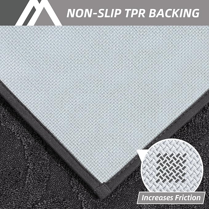 COSY HOMEER Door Mat 36”x60”,Absorbent Dirt Trapper Entryway Rugs,Non-Slip Welcome Mat,Washable Entry Rugs,Low Pile Doormat for Front Back Door,Wet Shoes & Paws,Dark Grey