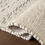 Rugs USA Hamptons Marled Ivory/Grey, 6' x 9', Hand Woven, Marled, Tassel, Soft and Cozy, High Traffic, Stain Resistant, Easy Clean, Durable Area Rug for Bedroom, Living Room, Dining, Den, Foyer