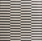 Unique Loom Outdoor Striped Collection Area Rug - Striped (10' 8" Square, Charcoal/Ivory)
