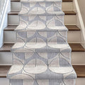 Well Woven Custom Size Hallway & Stair Runner- Harlow Harmony Ivory/Grey 27 Inches Wide x 15 Feet Long Runner (27" x 15') Runner Rug - Modern Geometric Pattern, Ultra-Soft, Easy-Clean