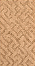 4ft Custom Fit Accent Runner Rug for Small Foyer - Gold Tan | Non-Slip | Washable & Edge Bound