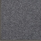 LUMI Ultra Thin Indoor Door Mat for Entrance 17"x30", Non Slip Entryway Mat, Low Profile Doormat, Unique Herringbone Design Carpet for Inside, Patio, Porch, Dark Gray