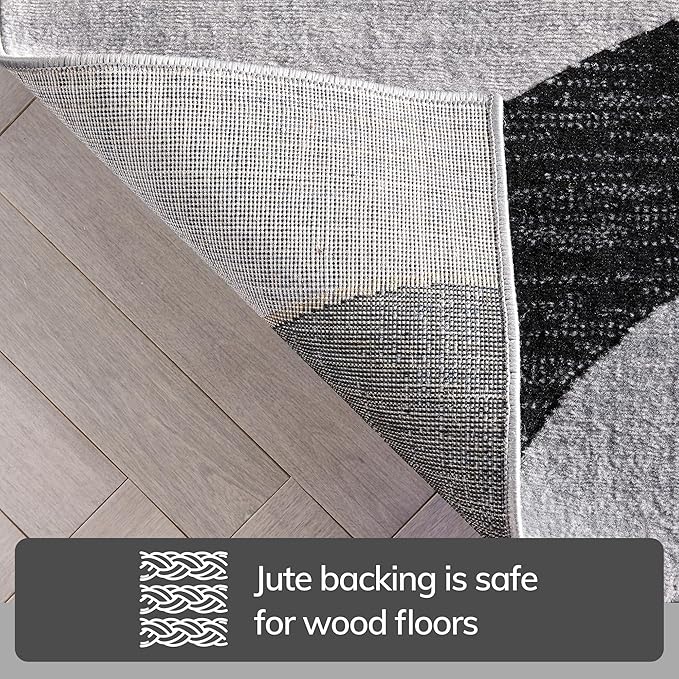 Well Woven Dulcet Bingo Grey Modern Geometric 2'7" x 3'11" Area Rug