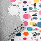 Polka Dots Rugs for Kids Room - 5x7 Area Rugs, Polka Dot Rug, Colorful Dots Rug for Living Room, Multicolor Geometric Washable Bedroom Carpet, Kids Nursery Playroom Home Decor & Gifts