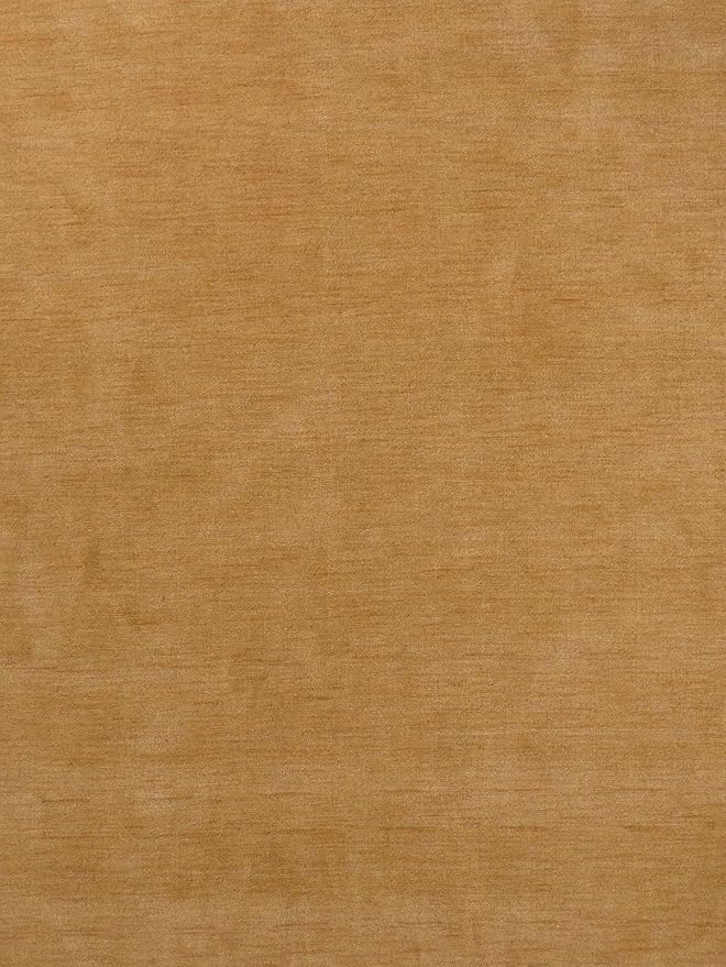 Hand Knotted Loom Wool ECO-Friendly Area Rugs - 6'x6', Square, Gold Color, Solid Plain Design, High Pile Thick Handmade Anti Skid Area Rugs for Living Room, Bed Room (L00111)