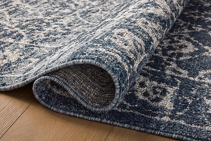 Loloi Magnolia Home by Joanna Gaines Gigi Collection GIG-02 Navy/Stone 2'-7" x 4' Accent Rug