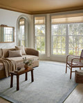 Loloi Magnolia Home by Joanna Gaines Henley Collection HNY-01 Ivory/Blue 7'-9" x 9'-9" Area Rug