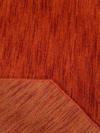 Hand Knotted Loom Wool ECO-Friendly Area Rugs - 10'x10', Octagon, Light Red Color, Solid Plain Design, High Pile Handmade Anti Skid Area Rugs for Living Room, Bed Room (L00111)