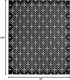 Nourison Home Nourison Essentials Black Ivory 6' x 9' Area Rug - Easy Clean, Non Shedding, Bed Room, Living Room, Dining Room, Kitchen (6' x 9')
