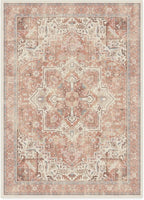 RUGGABLE Washable Area Rug – Kamran Rose Pink 10x14, Stain-Resistant, Non-Slip – Large Machine Washable Rugs for Living Room, Bedroom, Hallway, Entryway & Office–with Cushioned Pad