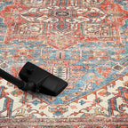 Keen Home Design 2x7 Rug - Machine Washable Runner Rug with Non-Slip Backing, Ideal for Hallway, Entryway, Kitchen, Laundry Room - Vintage, Easy Clean, Durable, Low Pile Rug - (2'6" x 7')