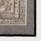 Rugs.com Yasmin Collection Rug – 8 Ft Square Black Medium Rug Perfect for Living Rooms, Kitchens, Entryways