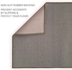 Custom Made Runner Rug Low Pile with Rubber Backing for Kitchen Foyer Hallway Entry Choose Your Length Size 31 Inch Wide Solid and Plain Beige Color (3 feet x 31 Inch)