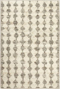 Dash & Albert Izzy Grey Machine Washable Rug, 4 X 6 Feet, Grey Graphic Pattern
