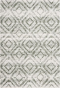 SAFAVIEH Adirondack Collection Area Rug - 3' x 5', Ivory & Dark Green, Geometric Design, Non-Shedding & Easy Care, Ideal for High Traffic Areas in Living Room, Bedroom, Dining (ADR131W-3)