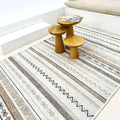 Alfa Rich 7x10 Beige Gray Washable Area Rugs for Living Room Bedroom Kitchen Cotton Decor Rug