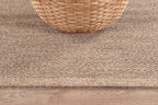 CAMILSON Easy Jute Rug 2x3, Indoor Outdoor Natural Color Fiber Area Rugs for Bathroom and Kitchen Rug, Herringbone Seagrass Boho Woven Design, Easy-Cleaning, Washable Outside Carpet Alfombras (2 x 3)