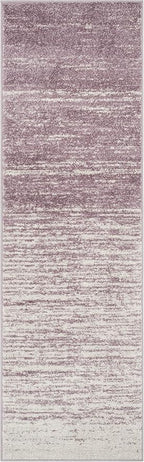 SAFAVIEH Adirondack Collection Runner Rug - 2'6" x 12', Cream & Purple, Modern Ombre Design, Non Shedding & Easy to Clean, Ideal for Hallway, Foyer, Kitchen, Entryway, Bedroom (ADR113L)