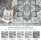 Dripex 9x12 Area Rugs - Stain Resistant Washable Rug Distressed Rugs for Living Room Dining Room Bedroom Anti-Slip Low-Pile and Soft Accent Rug Farmhouse Office Home Decor, Pet & Child Friendly