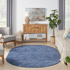 Nourison Home Nourison Essentials Navy Blue 6' x 9' Oval Area Rug - Easy Clean, Non Shedding, Bed Room, Living Room, Dining Room, Kitchen (6' x 9' Oval)