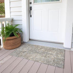 Addison Rugs Chantille ACN591 Beige 1'8" x 2'6" Indoor Outdoor Area Rug, Easy Clean, Machine Washable, Non Shedding, Bedroom, Living Room, Dining Room, Kitchen, Patio Rug