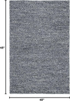 SAFAVIEH Natura Collection Area Rug - 4' Square, Dark Grey, Handmade Wool Blend, Textured Design, Ideal for Living Room, Bedroom, Dining Space (NAT620H)