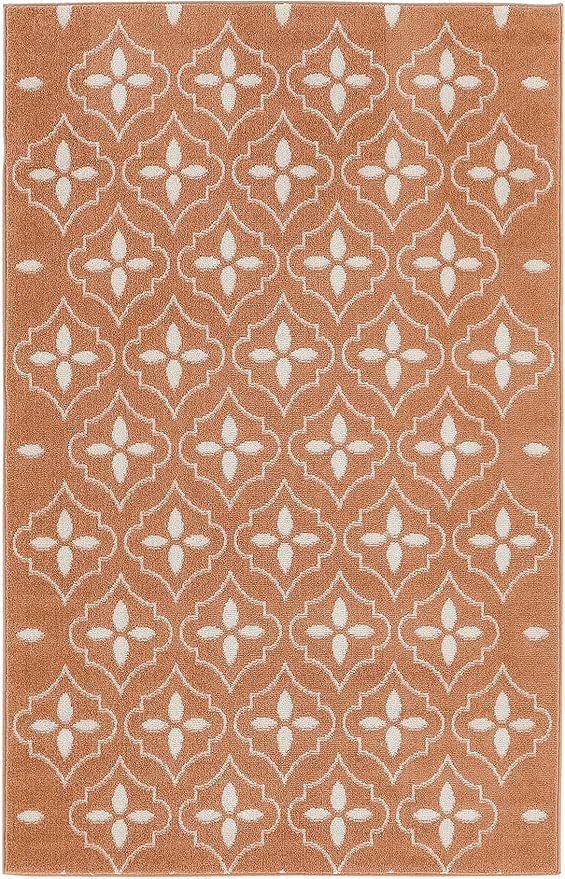 Nourison Home Nourison Essentials Copper 4' x 6' Area Rug - Easy Clean, Non Shedding, Bed Room, Living Room, Dining Room, Kitchen (4' x 6')