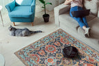 Keen Home Design 5x7 Rug - Machine Washable Area Rug with Non-Slip Backing, Ideal for Living Room, Dining Room, Bedroom - Vintage, Easy Clean, Durable, Low Pile Rug - (5' x 7')