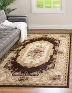 Rugs.com Chateau Collection Rug – 10' x 13' Brown Medium Rug Perfect for Living Rooms, Large Dining Rooms, Open Floorplans