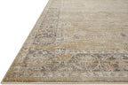 Loloi Magnolia Home by Joanna Gaines Millie Collection MIE-03 Gold/Charcoal 5'-3" x 5'-3", .25" Pile Height, Round Area Rug