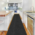 Ottomanson Commercial Scrape Rib Entry Mat – Heavy Duty Ribbed Floor Mat for High Traffic – Non Slip Rubber Back, Waterproof – Indoor Outdoor Use for Offices, Schools, Lobbies, 2' x 10', Black
