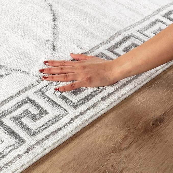 GLORY RUGS Area Rugs Marble 5x7 Cream Gray Carpet Modern Abstract Rug Living Room Dining Bedroom Rug