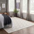 Nourison Home Versatile Ivory White 10' x 14' Area Rug - Easy Clean, Non Shedding, Bed Room, Living Room, Dining Room, Kitchen (10' x 14')
