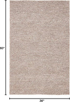 SAFAVIEH Area Rug 3x5 - Natura Collection - Brown, Handmade Wool Blend, Textured Design, Ideal for Living Room, Bedroom, Dining Space (NAT620T)
