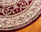 Unique Loom Versailles Collection Traditional Classic Medallion Floral Motif Area Rug (6' 0 x 6' 0 Round, Burgundy/ Ivory)