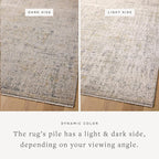 Loloi Amber Lewis Alie Collection ALE-02 Sand/Sky 7'-10'' x 7'-10'', .13'' Pile Height, Round Area Rug