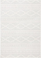 SAFAVIEH Tulum Collection Accent Rug - 2' x 5', Ivory & Light Grey, Moroccan Boho Tribal Design, Non-Shedding & Easy to Clean, Ideal for Front Door, Kitchen, Entryway, Foyer (TUL272G)