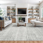 Valenrug Washable Rugs 4x6 - Stain Resistant 4x6 Area Rugs for Living Room, Non Slip Backing Printed Rugs for Bedroom, Folable Machine Washable Area Rug(4'x6', Grey)